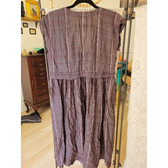 Rent the runway sz 0 Hatch Paulina maternity dress in brown diamond print geo - Picture 8 of 8